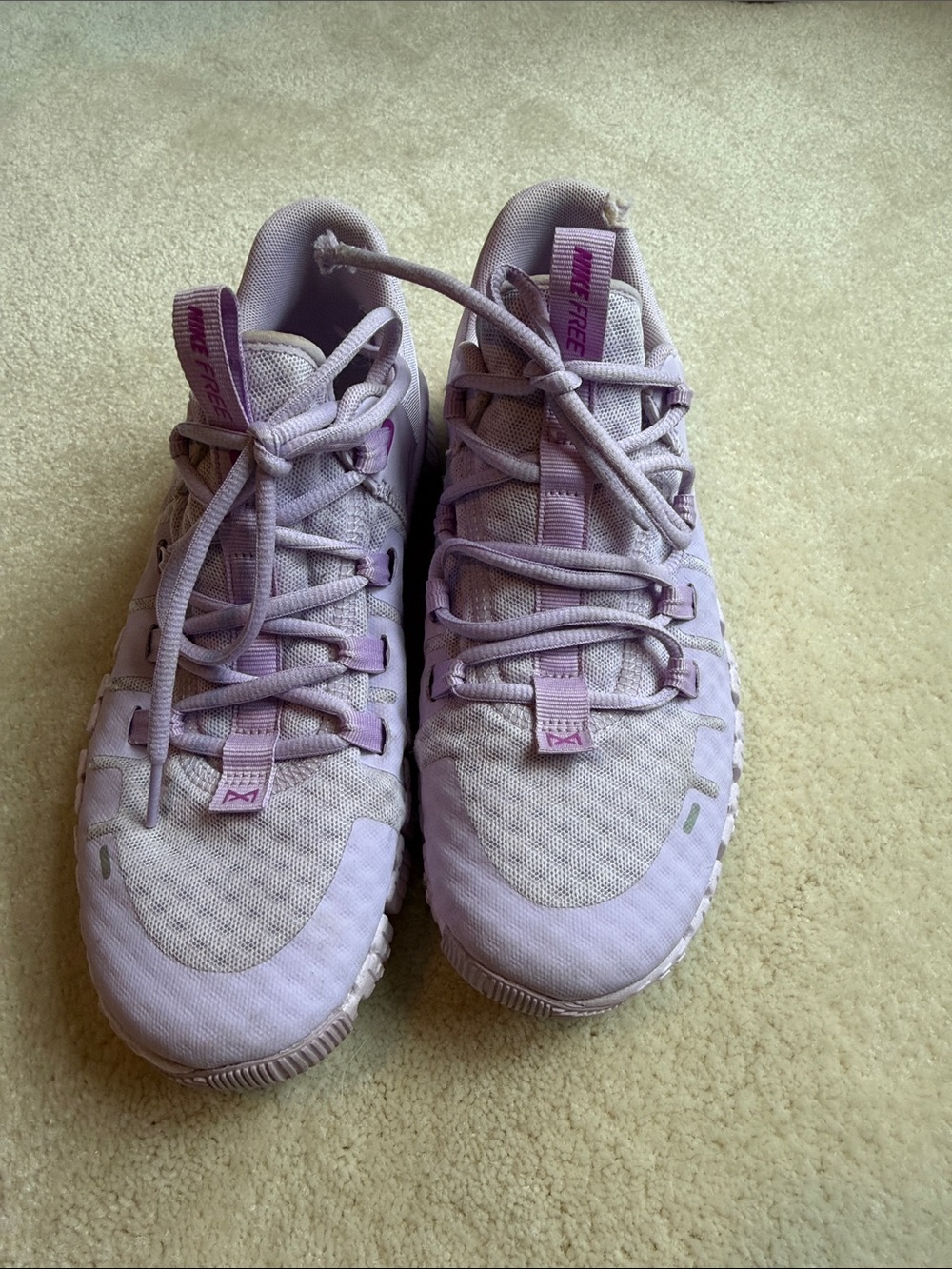 Nike Lavender Mesh Lace-Up Running Sneakers